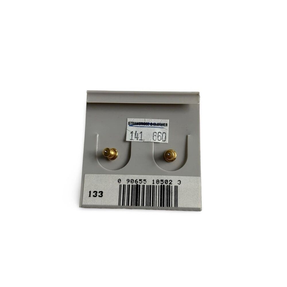 marvella faux pearl stud drop earrings - gold tone rhinestone vintage style